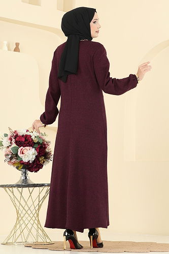 moda selvim Combined 24003UKBK1160 Burgundy - Thumbnail