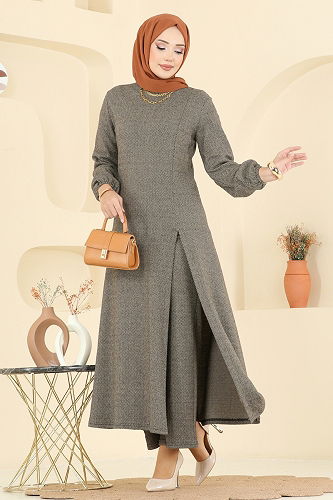 moda selvim طقم بيج 24003UKBK1160 - Thumbnail