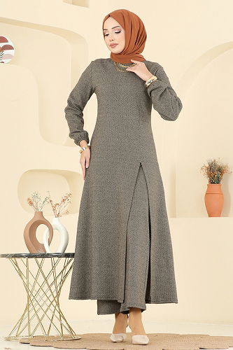 moda selvim طقم بيج 24003UKBK1160 - Thumbnail