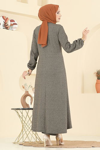 moda selvim طقم بيج 24003UKBK1160 - Thumbnail