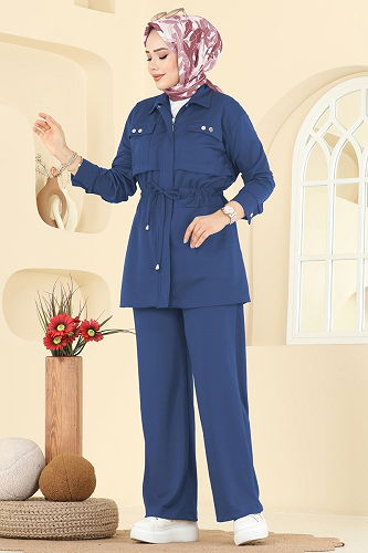 moda selvim Combined 24005UKB139 Light Indigo - Thumbnail