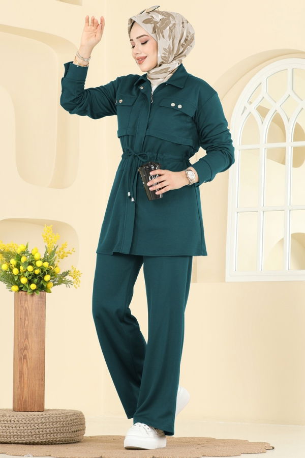 Modaselvim Hijab Combinations Combined 24005UKB139 Petroleum