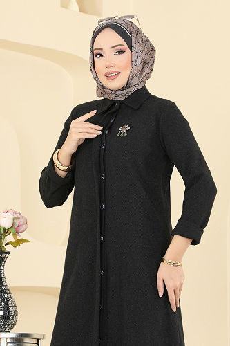 moda selvim طقم أسود 24006UKB139 - Thumbnail