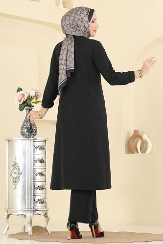 moda selvim طقم أسود 24006UKB139 - Thumbnail