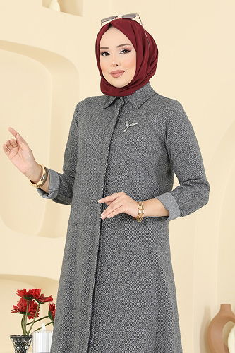 moda selvim طقم رمادي 24006UKB139 - Thumbnail