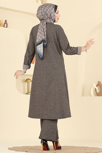 moda selvim طقم بيج 24006UKB139 - Thumbnail