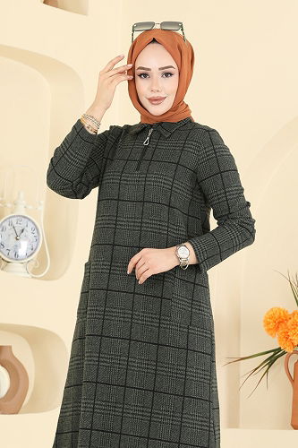 moda selvim طقم اخضر عفني 24010UKB139 - Thumbnail