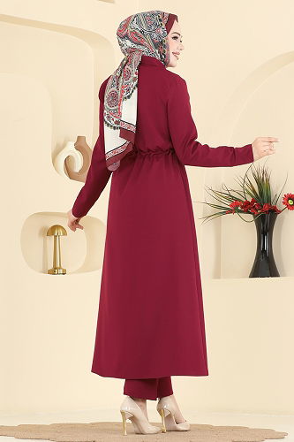 moda selvim Combined 24015UKB139 Burgundy - Thumbnail
