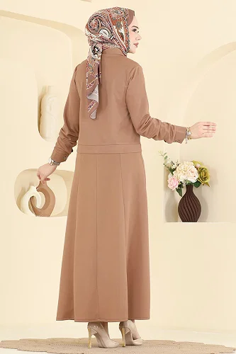 moda selvim طقم بيج 24017UKB139 - Thumbnail