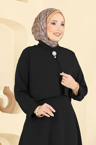 moda selvim طقم أسود 24019UKB139 - Thumbnail