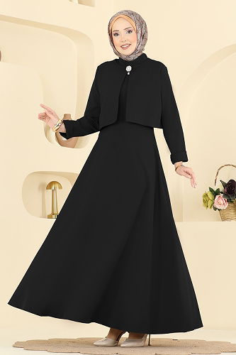 moda selvim طقم أسود 24019UKB139 - Thumbnail