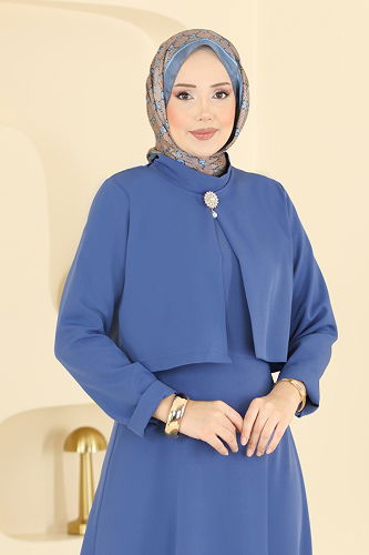 moda selvim طقم ازرق 24019UKB139 - Thumbnail