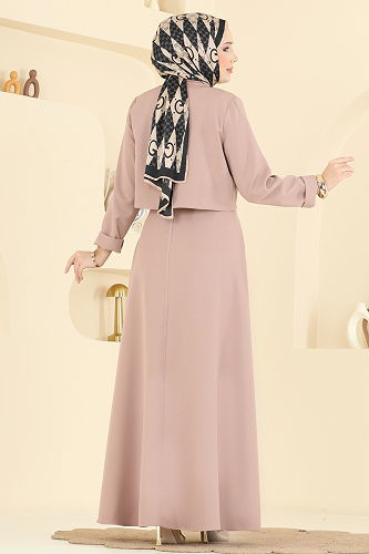 moda selvim طقم بيج 24019UKB139 - Thumbnail