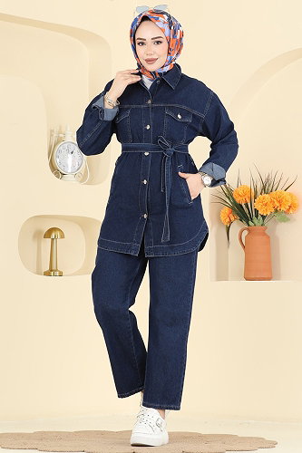 moda selvim Combined 2401ORG1169 Dark Denim - Thumbnail