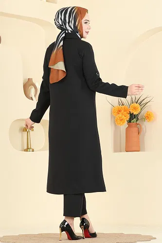 moda selvim طقم أسود 24020UKB139 - Thumbnail