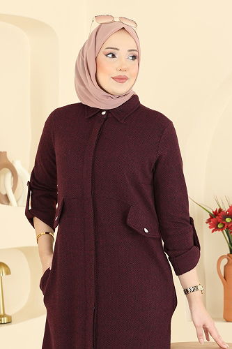 moda selvim Combined 24021UKB139 Burgundy - Thumbnail