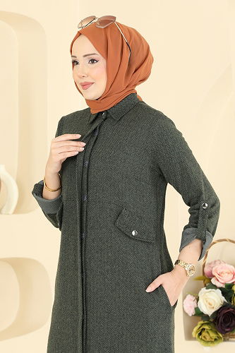 moda selvim طقم اخضر عفني 24021UKB139 - Thumbnail