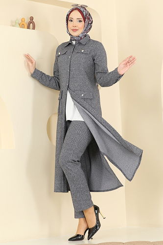 moda selvim Combined 24022UKB139 Gray - Thumbnail