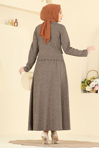 moda selvim طقم بيج 24024UKB139 - Thumbnail