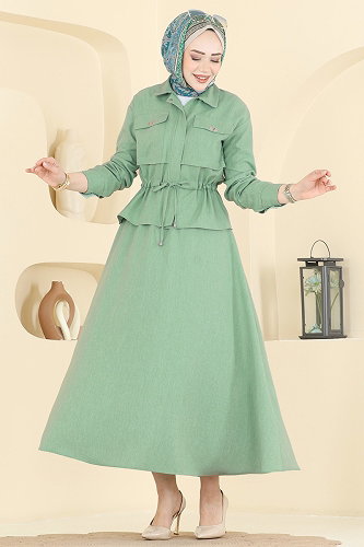 moda selvim Combined 24040UKB139 Almond Green - Thumbnail