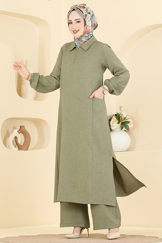 moda selvim Combined 24042UKB139 Almond Green - Thumbnail