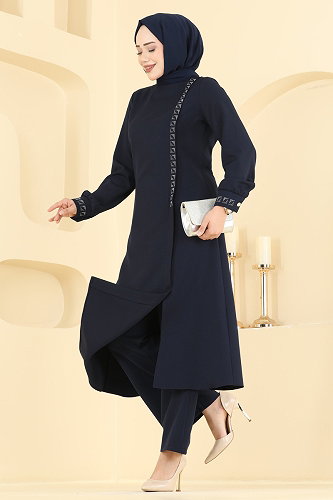 moda selvim Combined 24043UKB139 Dark Navy Blue - Thumbnail