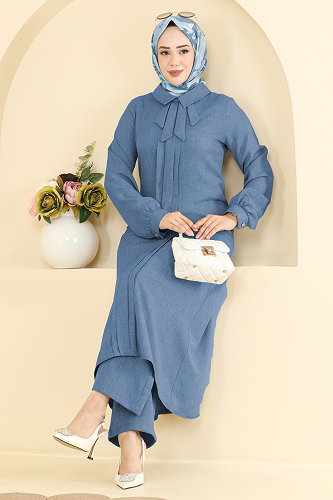moda selvim Combined 24044UKB139 Indigo - Thumbnail