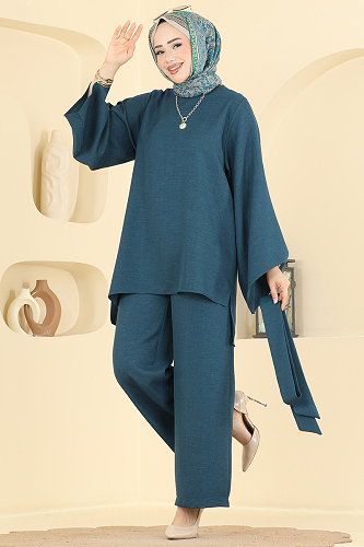 moda selvim طقم بترولي 24048UKBK1160 - Thumbnail