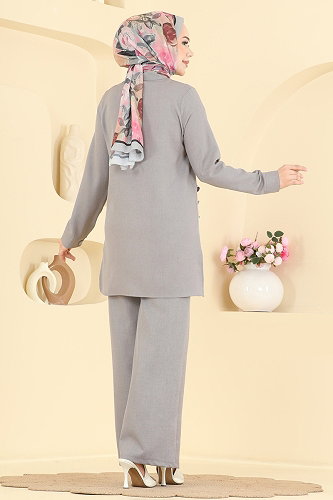 moda selvim Combined 24049UKB139 Gray - Thumbnail