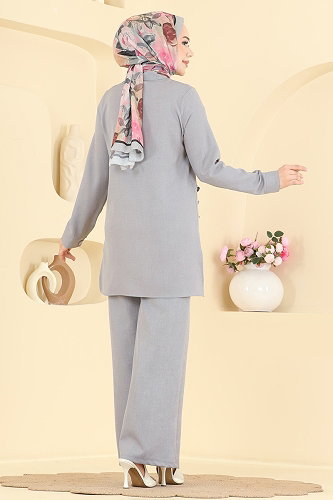 moda selvim Combined 24049UKB139 Light Gray - Thumbnail