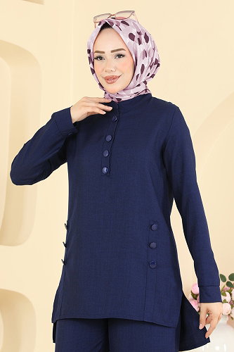 moda selvim Combined 24049UKB139 Light Navy Blue - Thumbnail