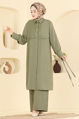 moda selvim Combined 24052UKB139 Almond Green - Thumbnail