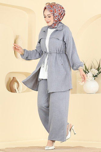 moda selvim Combined 24053UKB139 Gray - Thumbnail