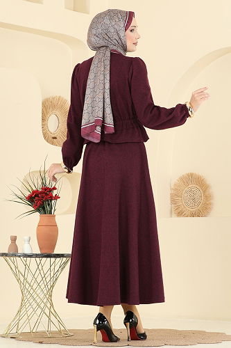 moda selvim Combined 24080UKBK1160 Burgundy - Thumbnail