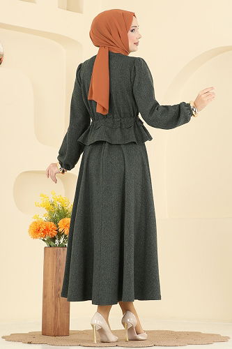 moda selvim طقم اخضر عفني 24080UKBK1160 - Thumbnail