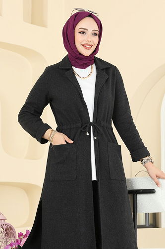 moda selvim طقم أسود 24081UKBK1160 - Thumbnail