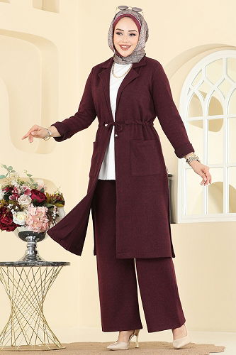 moda selvim Combined 24081UKBK1160 Burgundy - Thumbnail