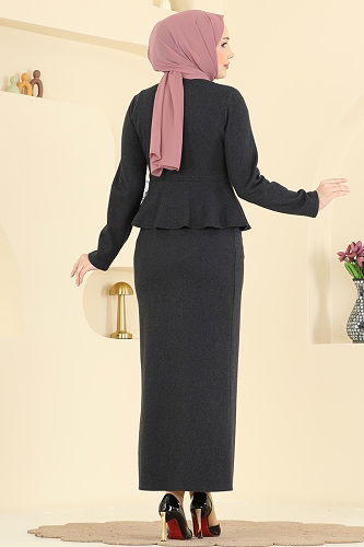 moda selvim طقم أسود 24093UKBK1160 - Thumbnail