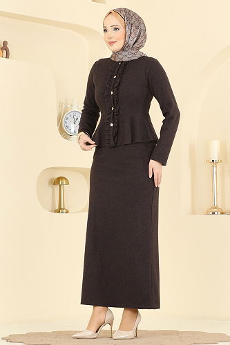 moda selvim Combined 24093UKBK1160 Brown - Thumbnail