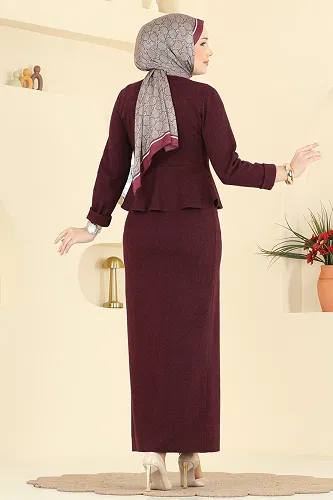 moda selvim Combined 24093UKBK1160 Burgundy - Thumbnail