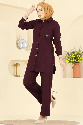 moda selvim Combined 24095UKBK1160 Burgundy - Thumbnail