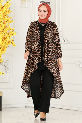 moda selvim COMBINED 240DVL817 Leopard & Black - Thumbnail