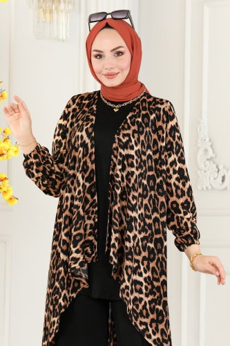 moda selvim COMBINED 240DVL817 Leopard & Black - Thumbnail