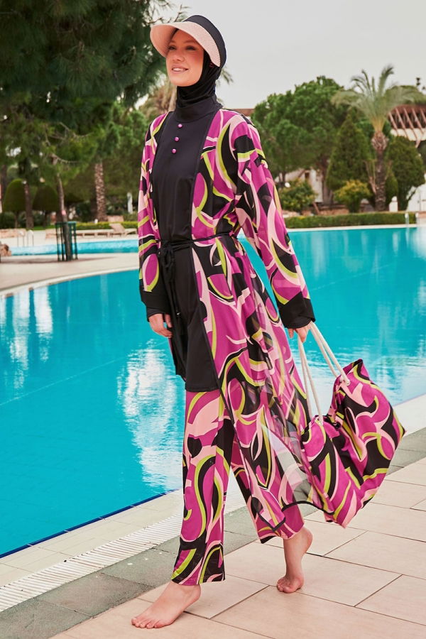 Modaselvim FULLY COVERED SWIMWEAR 2413MRNK1139 Fuchsia