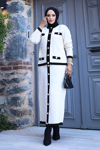 moda selvim طقم سكري 24163TPK1049-M - Thumbnail