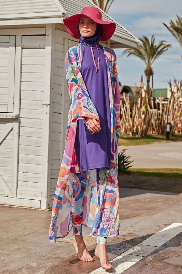 Modaselvim FULLY COVERED SWIMWEAR 2424MRNK1139 Fuchsia