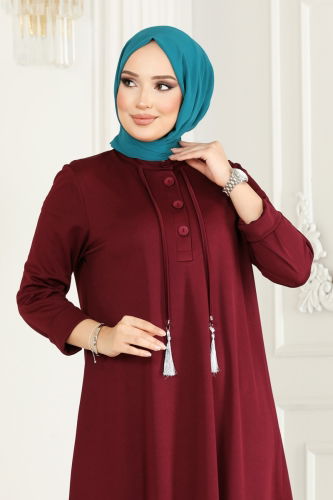 moda selvim Combined 242DVL817 Burgundy - Thumbnail