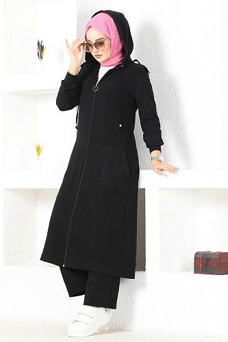 moda selvim طقم أسود 2436SL432 - Thumbnail