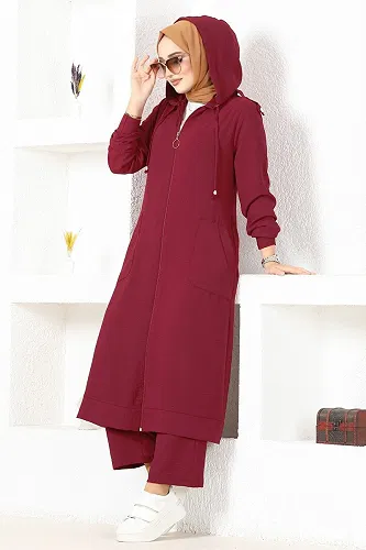 moda selvim Combined 2436SL432 Burgundy - Thumbnail