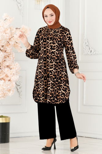 moda selvim COMBINED 244DVL817 Leopard & Black - Thumbnail